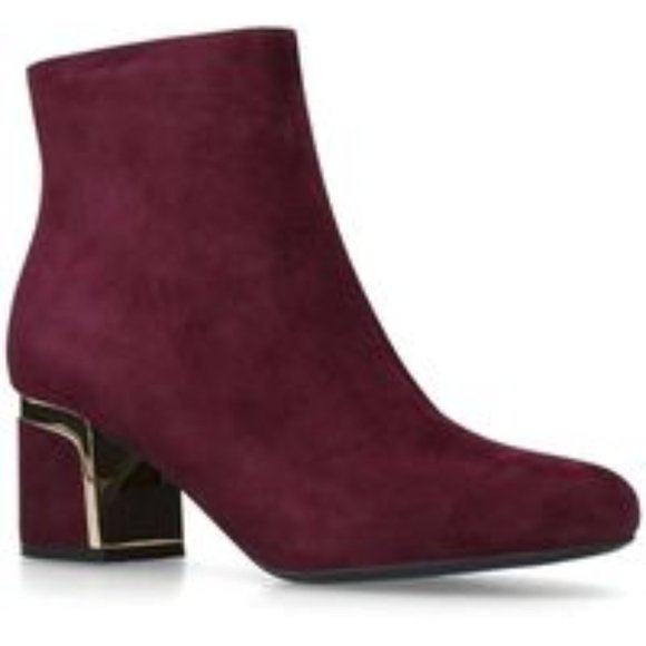 SALE! ✅ DKNY Corrie Ankle Boots in Burgundy Suede 9M ✨ BNIB - Picture 3 of 17